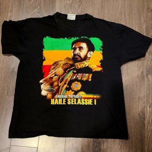 Haile Salassie I double-sided Graphic T-shirt Size XXL